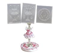 Ballets à la mode en silicone robuste avec plaque de base en acrylique Accessoire pour ongles Modèles élastiques en silicone