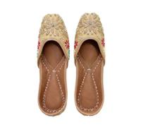 Ballets de mariage pour femme - Broderie ethnique Mojari - Tendance - Khussa - Taille US 6-10