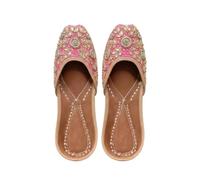 Ballets de mariage pour femme - Broderie ethnique Mojari - Tendance - Khussa - Taille US 6-10