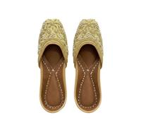 Ballets de mariage pour femme - Broderie ethnique Mojari - Tendance - Khussa - Taille US 6-10