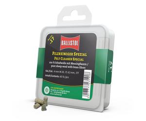 Ballistol nettoyeurs en feutre Spécial - 60 pièces .338, 9 mm, .357, .375, .38 etc.