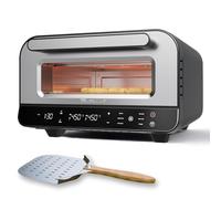 BALLKANI Four à pizza électrique avec pierre à pizza et pelle à pizza - 450 °C pour pizza au four en pierre croustillante en 2 minutes - 1700 W, minuterie, éclairage intérieur et fenêtre - Pizza