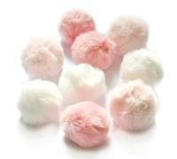 BALLMIE Jouet pour chat balle en fourrure avec hochet cloche herbe à chat pour chat cadeau de Pâques