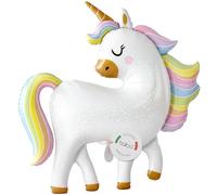 balloa Ballon en aluminium XXL arc-en-ciel pailleté licorne, ballon à l'hélium, décoration de fête, ballon licorne pour anniversaire d'enfant, cadeau d'anniversaire de fille, décoration de fête