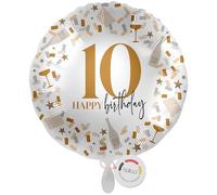 Balloa Ballon gonflable 10, Ballon rond à l'hélium pour le 10e anniversaire, cadeau pour fête d'enfants, décoration de fête pour filles et garçons, gonflable à l'hélium ou à l'air, ballon gonflable