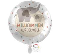 balloa Ballon gonflable pour naissance, ballon à l'hélium avec motif d'éléphant mignon, idéal comme cadeau de naissance pour garçons et filles, 33 cm