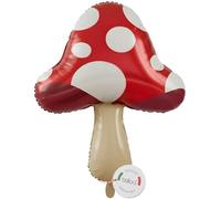 balloa Ballon gonflable XXL champignon, hélium, décoration de fête, ballon champignon forêt pour anniversaire d'enfant, cadeau d'anniversaire de forêt, décoration de fête, fête sur le thème de la