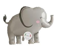 balloa Ballon gonflable XXL éléphant, ballon à l'hélium, motif animal, ballon safari, décoration pour fête, cadeau d'anniversaire d'enfant, figurine d'animaux de la jungle pour fête à thème