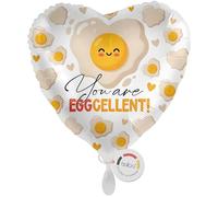 balloa Ballon gonflable XXL en forme de cœur - Cadeau de félicitations - Réussi un examen de réussite - Ballon à l'hélium You are eggcellent - Décoration de fête - Surprise amusante - 53 cm