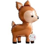 balloa Ballon gonflable XXL en forme de faon - Ballon à l'hélium - Décoration d'animaux de la forêt - Ballon pour fête d'anniversaire d'enfant - Décoration de fête - Ballon d'animaux de la forêt - 75