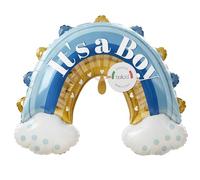 balloa Ballon gonflable XXL Its a Boy - Motif arc-en-ciel - Ballon à l'hélium pour naissance garçon - Cadeau de fête prénatale - Décoration de fête de naissance bébé garçon - 78 cm