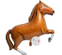 balloa Ballon gonflable XXL - Motif animal - Cheval de la ferme - Ballon à l'hélium - Ballon d'équitation - Pour anniversaire d'enfant - Décoration de fête - Étable Ranch Country - Cadeau