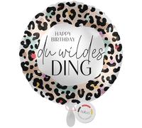 balloa Ballon gonflable XXL - Motif : Lion sauvage - Ballon rond à l'hélium - Pour décoration de fête, cadeau d'anniversaire - 53 cm