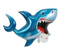 balloa Ballon gonflable XXL Motif requin sous-marin - Ballon à l'hélium - Ballon de requin pour anniversaire d'enfant - Décoration de fête océan - Cadeau d'anniversaire - Ballon animal - 88 cm