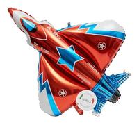 balloa Ballon gonflable XXL Starfighter Avion à hélium, ballon de combat, motif jet de buse, décoration de fête, cadeau d'anniversaire d'enfant, garçon et fille, 86 cm