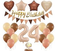 Ballon 24ème Anniversaire Décoration, Ballon rétro Anniversaire Femme 24 ans, Décorations de fête rétro 24ème Anniversaire, Nombre 24ème Anniversaire Femme, Ballon 24ème Anniversaire Homme