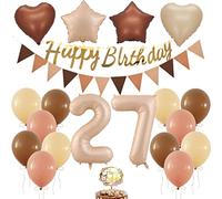 Ballon 27e anniversaire décoration, ballon rétro anniversaire femme 27 ans, rétro 27 anniversaire décorations de fête, chiffre 27e anniversaire femme, ballon 27e anniversaire homme