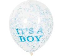 Ballon 30cm 6 pièces Babyboy avec confettis G