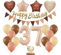 Ballon 37e anniversaire décoration, ballon rétro anniversaire femme 37 ans, rétro 37 anniversaire décorations de fête, chiffre 37e anniversaire femme, ballon 37e anniversaire homme