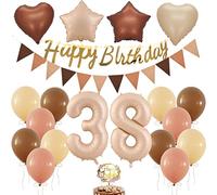 Ballon 38e anniversaire déco, ballon rétro anniversaire femme 38 ans, rétro 38 anniversaire décorations de fête, chiffre 38e anniversaire femme, ballon 38e anniversaire homme