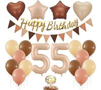 Ballon 55e anniversaire Décorations, ballon rétro anniversaire femme 55 ans, rétro 55 anniversaire décorations de fête, chiffre 55e anniversaire femme, ballon 55e anniversaire homme
