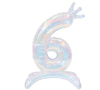 Ballon 6 Anniversaire,Ballon Chiffre 6,ballon Géant chiffre 6,Ballons géant en aluminium debout 6,Grand Ballons Anniversaire,Chiffre 6 Decoration Pour Garçons Filles anniversaire Fête
