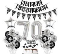Ballon 70 ans anniversaire Décoration Noir Gâteau 70 ans anniversaire femme homme Décoration anniversaire 70 ans homme femme Noir Ballon 70 ans anniversaire homme Ballon 70 anniversaire femme