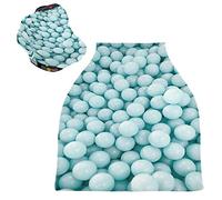 Ballon À Air Blanc Housse de Canopée de Siège de Voiture pour Poussette Bébé Dais Siège-Auto Couverture D'Allaitement Pare-Soleil Respirant Extensible pour Garçons Filles