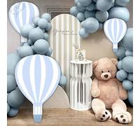 Ballon à Air chaud découpe toile de fond 18/24/36 pouces bleu ballon à Air chaud forme mosaïque conseil pour bébé douche anniversaire baptême fête décor Purple Air Balloon