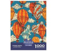 Ballon à air Chauds Puzzle 1000 Pièces Cadeau Unique Jeu Éduchatif Challenge Toy À De Qualité Supérieure Peinture Art pour Adultes Et Enfants À Partir De 12 Ans 38x26cm/1000pcs