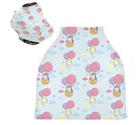 Ballon À Air Volant Licorne Housse de Canopée pour Poussette,Siège de Voiture pour Bébé Dais Siège Auto Couverture D'Allaitement Pare-Soleil Respirant Extensible pour Bébé