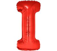 Ballon à lettres en plastique rouge 1m