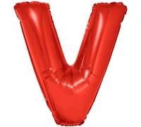 Ballon à lettres en plastique rouge 1m
