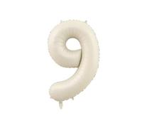 Ballon à l'hélium avec chiffres, caramel, beige, 100 cm, crème, blanc, chiffre, 100 cm, ballon à l'hélium, ballon à l'hélium, ballon de 0 à 9 ans, pour fête prénatale, anniversaire de mariage, beige,