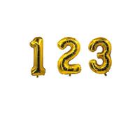 BALLON ALU CHIFFRE - OR - 85 CM - 2 (HÉLIUM)