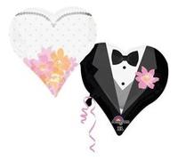 ballon alu double coeur Jaune G