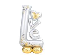BALLON ALU LETTRE LOVE MARIAGE 73X147CM ARGENT OR