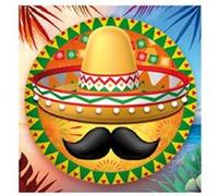 ballon alu mexicain 45cm multicolore Jaune G