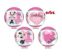 Ballon alu Orbz - ANAGRAM - 1er Anniversaire - 38 cm - 3D rond - Motifs sur 4 faces