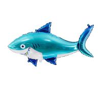 PartyDeco Ballon en Mylar Requin Baby Shark 92 x 48 cm bleu