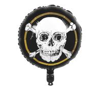 Ballon aluminium - BOLLAND - Pirate Chic - 45 cm - Noir - Tête de mort