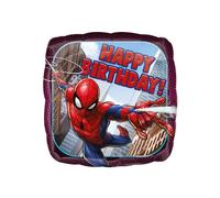 Amscan Ballon aluminium carré Spider-Man Happy B-day 43 cm Multicolore