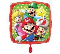 ballon aluminium carré super mario 43cm - amscan 3200875 Multicolore G