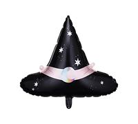 PartyDeco Ballon aluminium chapeau de sorcière 66 x 57 cm Noir Taille Unique