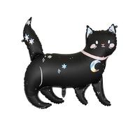 Ballon aluminium chat noir Halloween 96 x 95 cm - Noir - Taille Unique