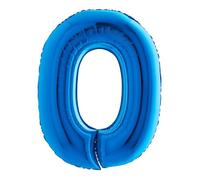 BALLON ALUMINIUM CHIFFRE 0 102CM BLEU