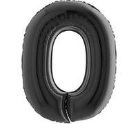 ballon aluminium chiffre 0 102cm noir - grabo 040k-p Noir G