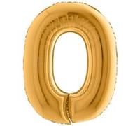 ballon aluminium chiffre 0 102cm or - grabo 020g-p Jaune G