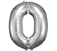 ballon aluminium chiffre 0 88cm argent - 9906285 AMSCAN Gris G