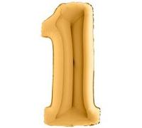 ballon aluminium chiffre 1 102cm or - 021g-p